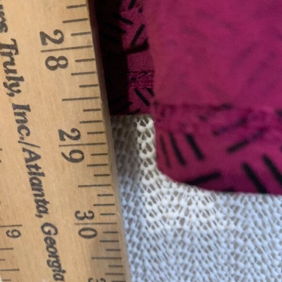 J.Jill Wearever Womens Geometric Tunic Top Size Small Purple Slit Side V-Neck - Picture 3 of 8